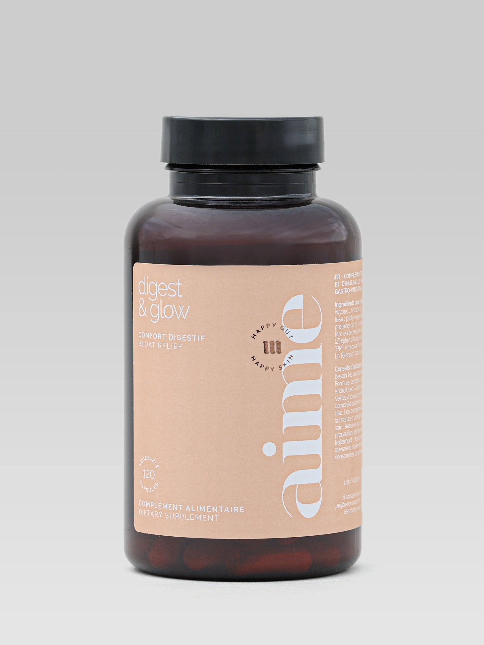 Aime digest and glow supplement product shot
