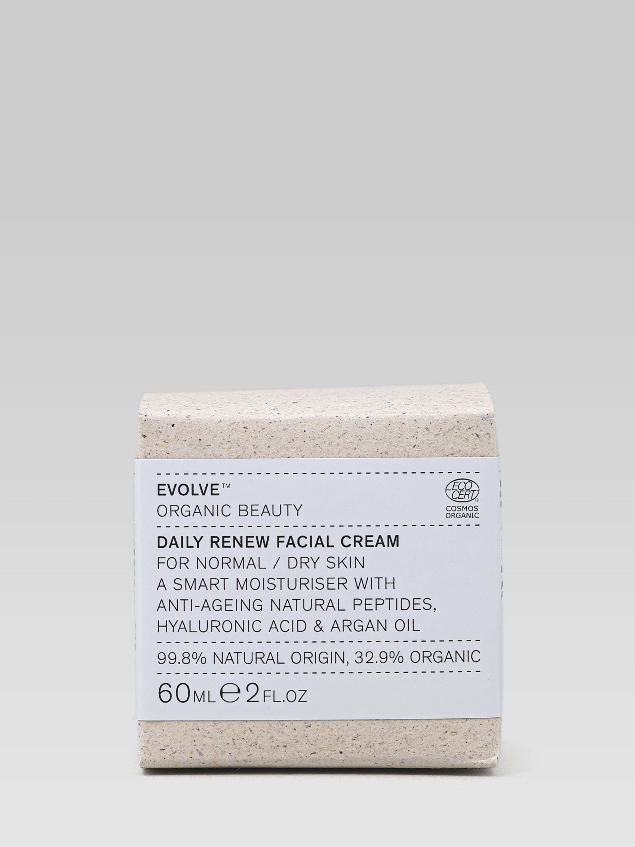 Evolve Beauty Daily Renew Facial Cream product packaging