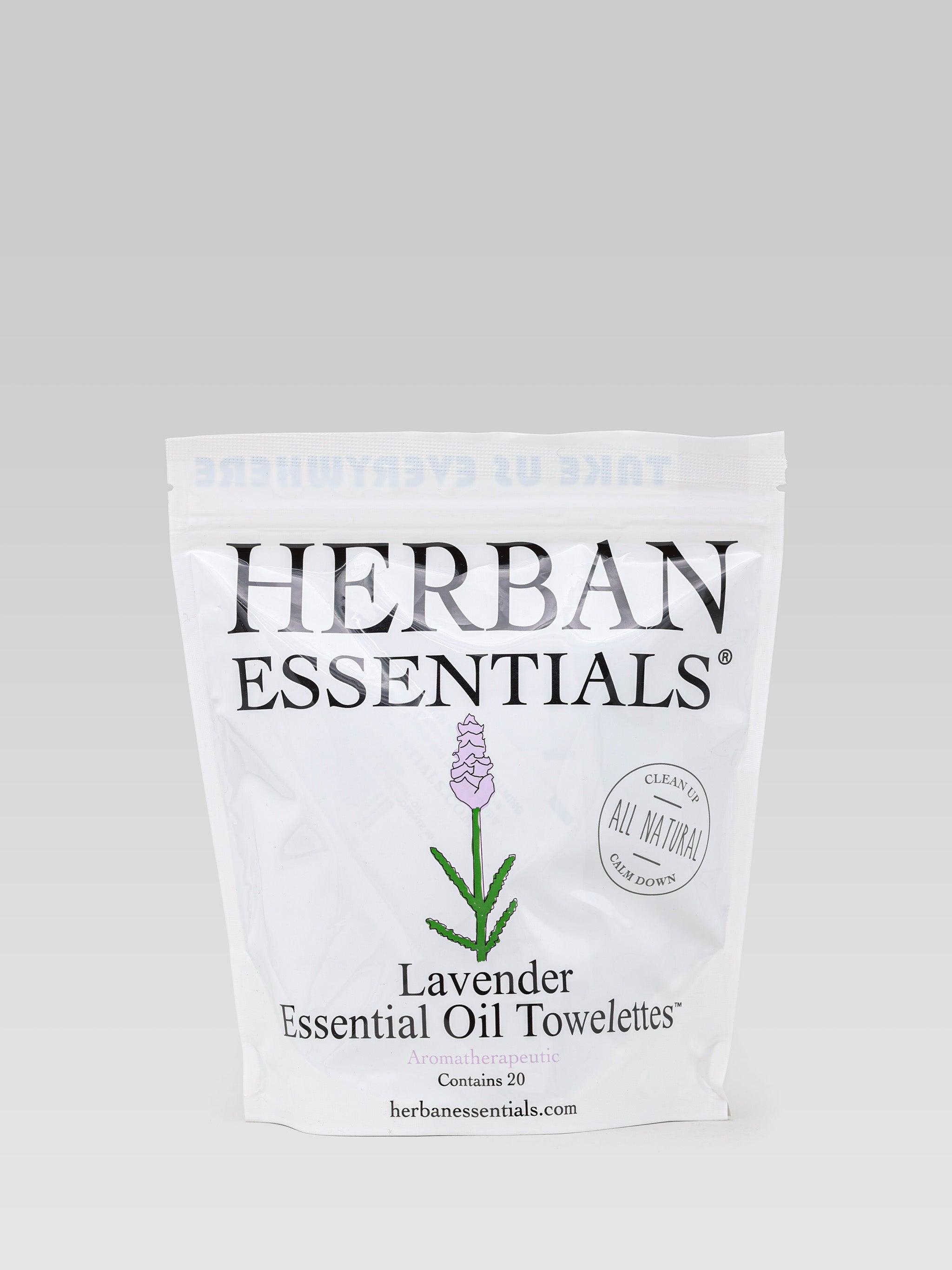 HERBAN ESSENTIALS Lavender Essential Oil Towelettes product shot