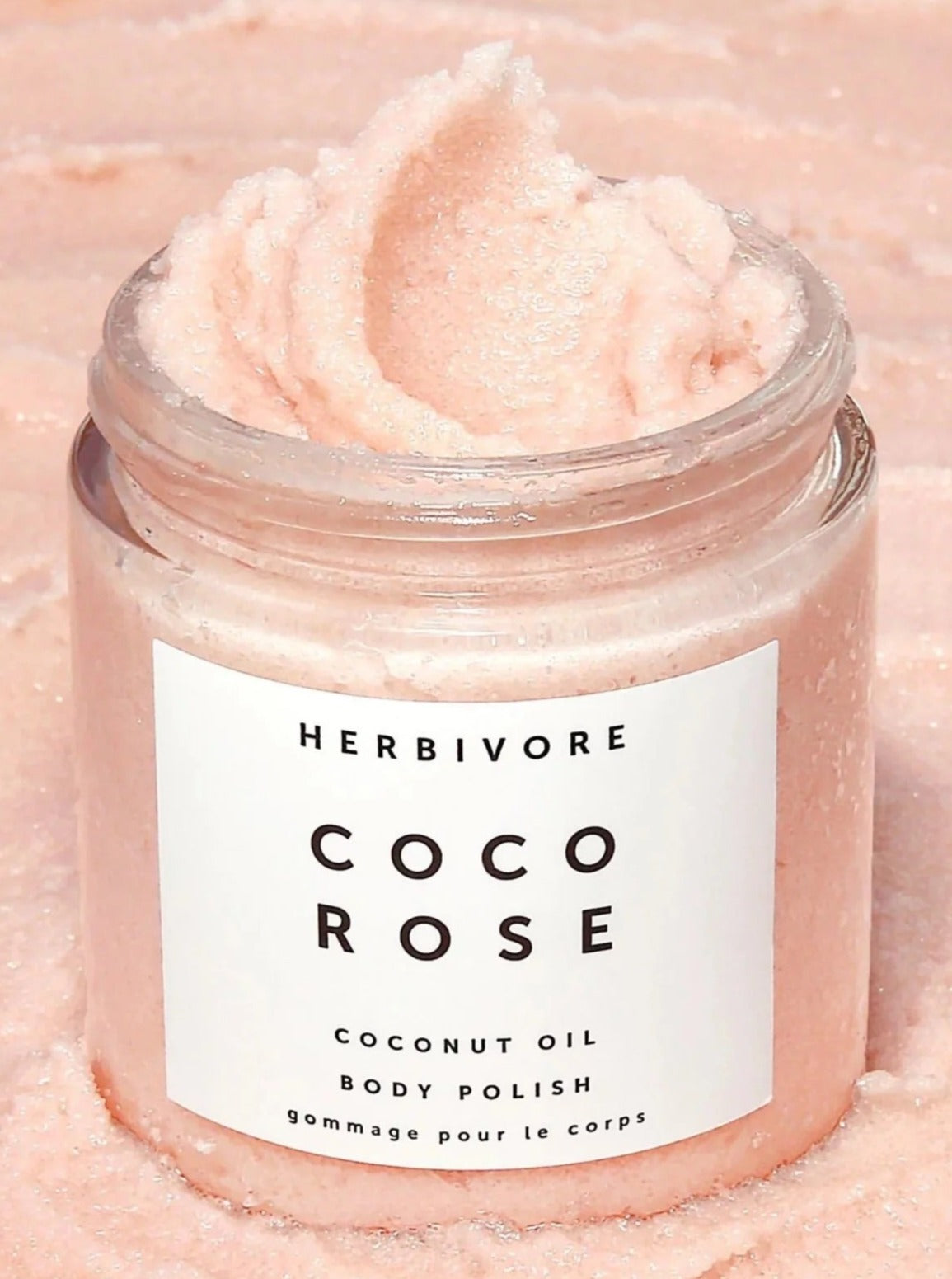 HERBIVORE BOTANICALS Body Polish Coco Rose Mood Picture Coconut Oil Body Peeling 
