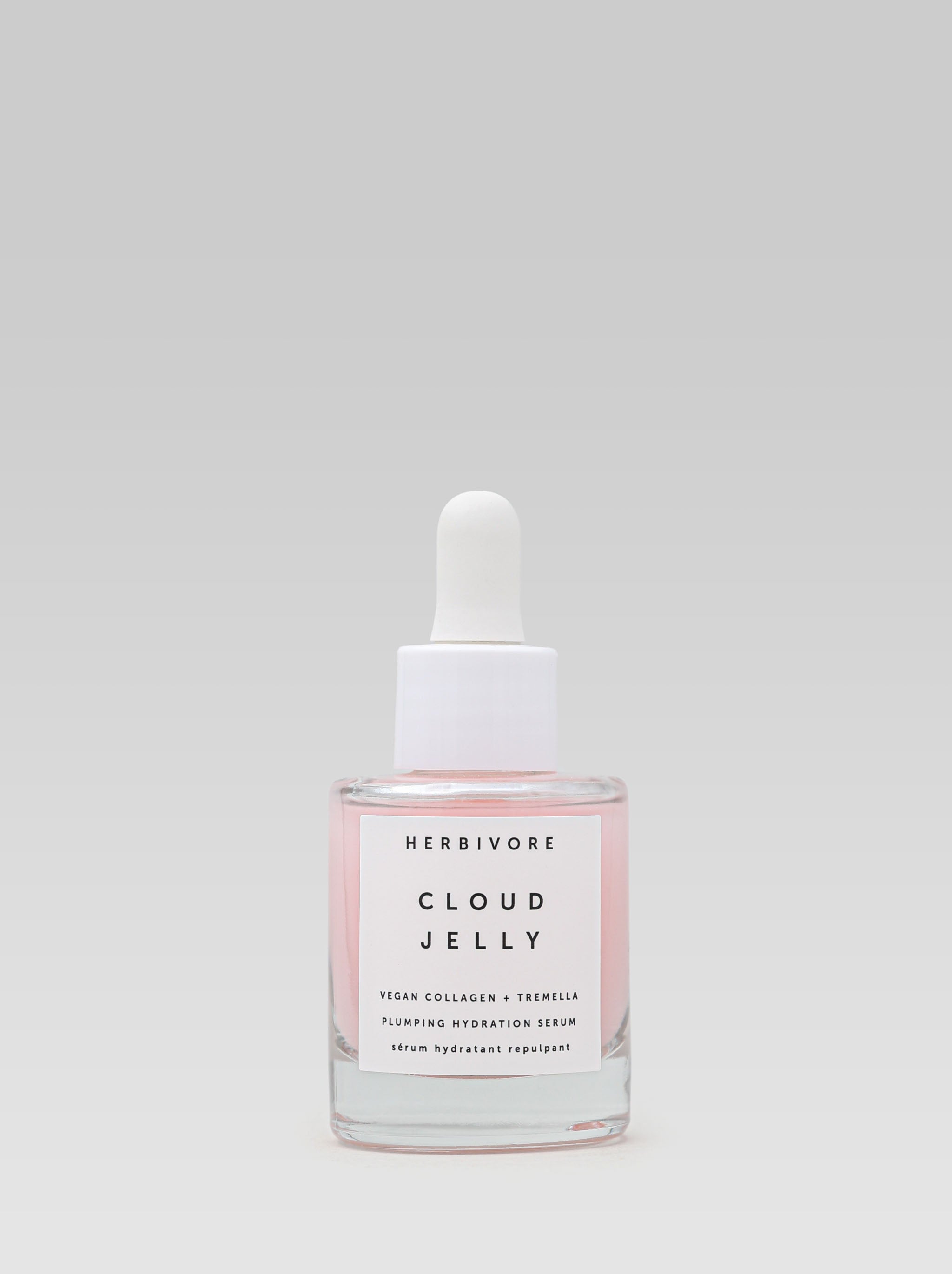 HERBIVORE BOTANICALS Cloud Jelly Pink Plumping Hydration Serum product shoot 