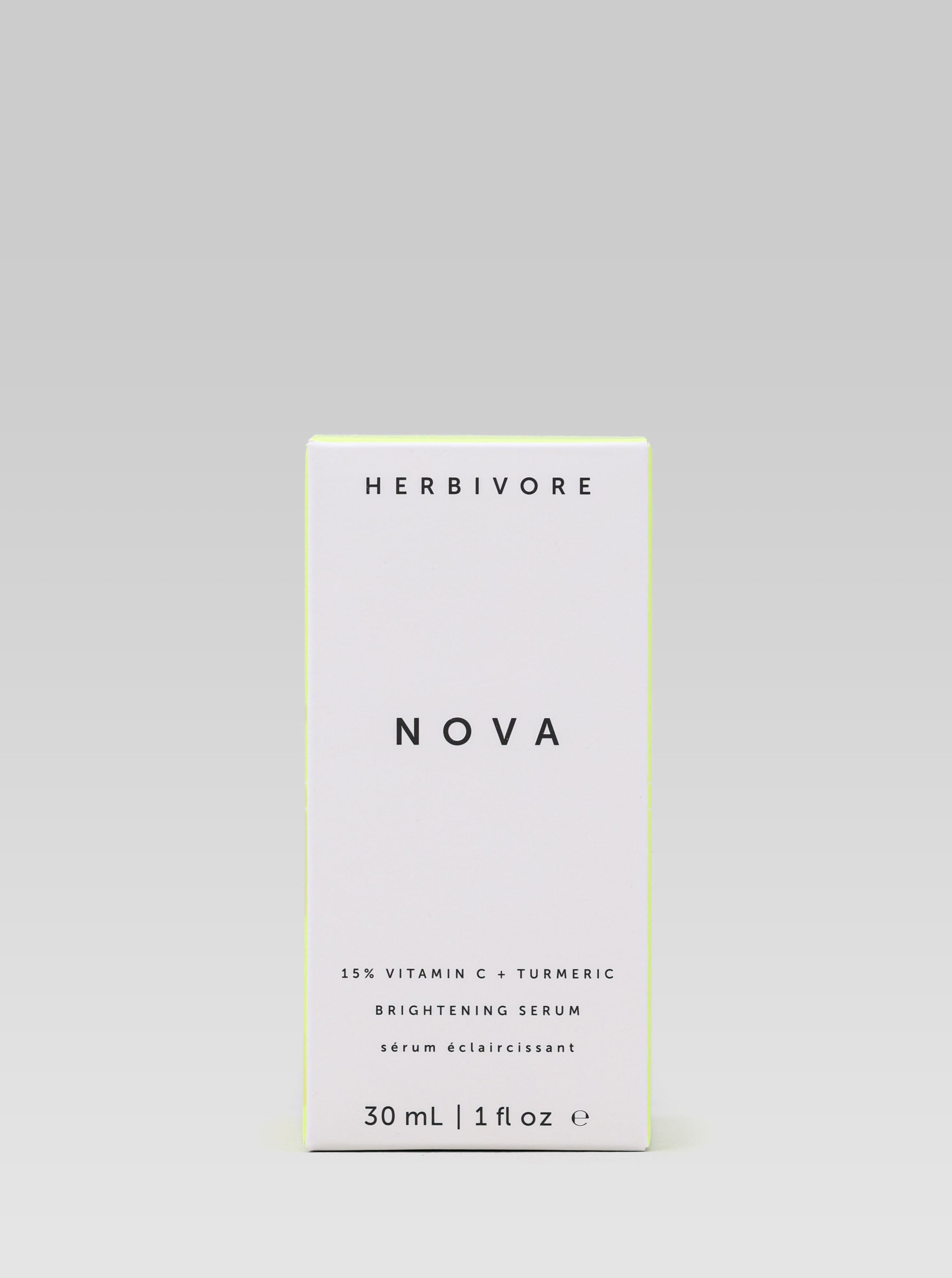 HERBIVORE BOTANICALS Nova Brightening Serum product packaging 