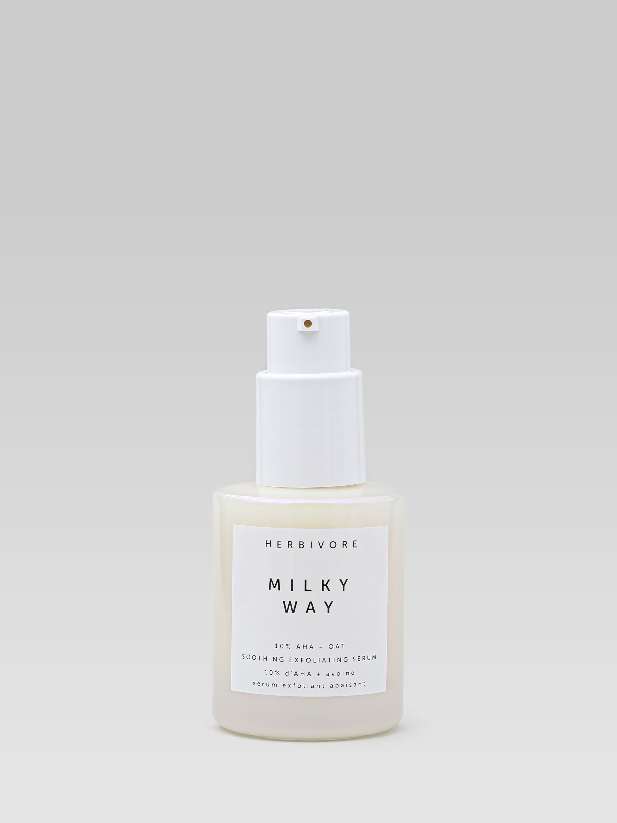 HERBIVORE BOTANICALS Milky Way 10% AHA + Oat Soothing Exfoliating Serum product shot