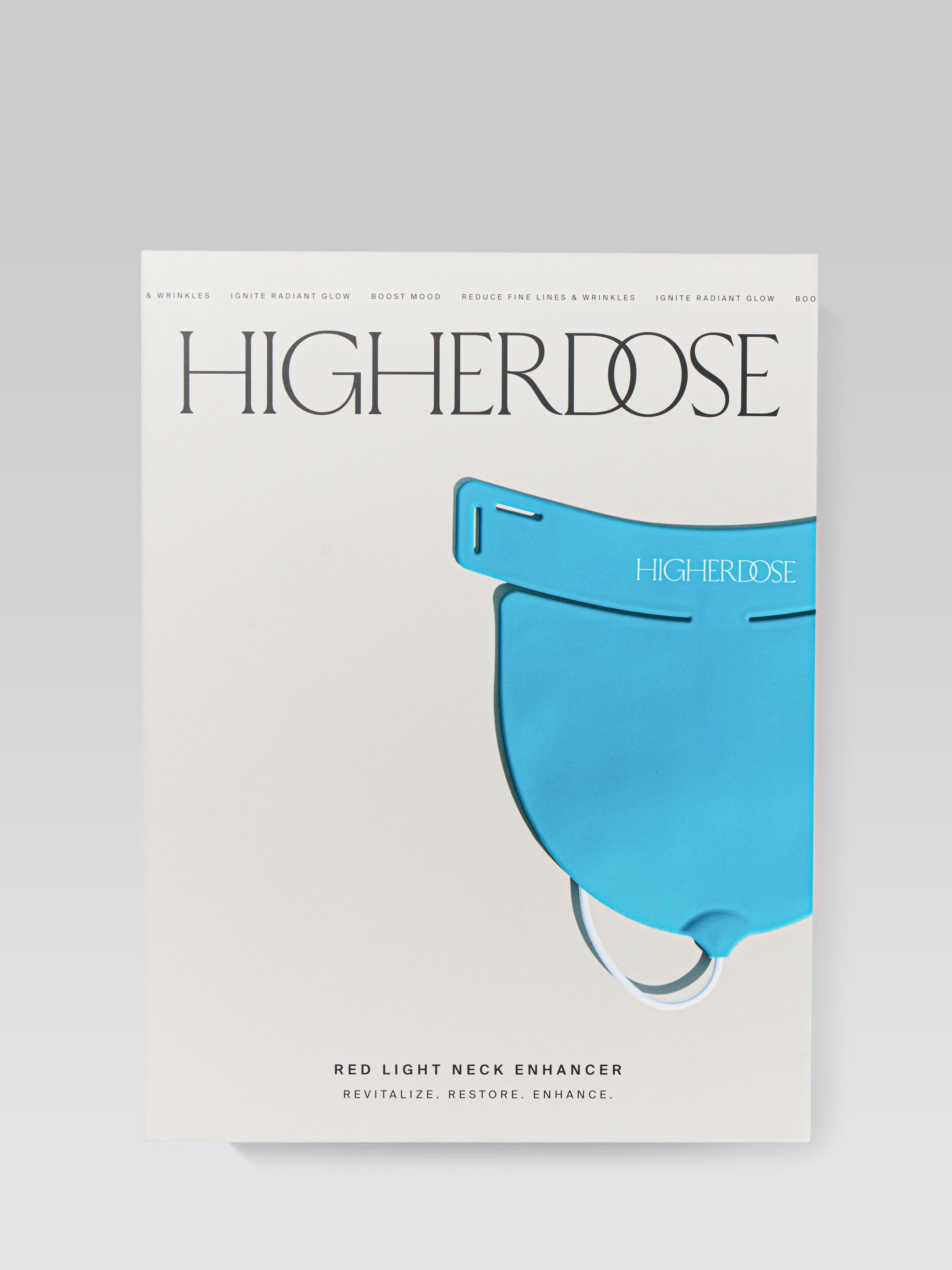 HIGHERDOSE Red Light Neck Enhancer packaging