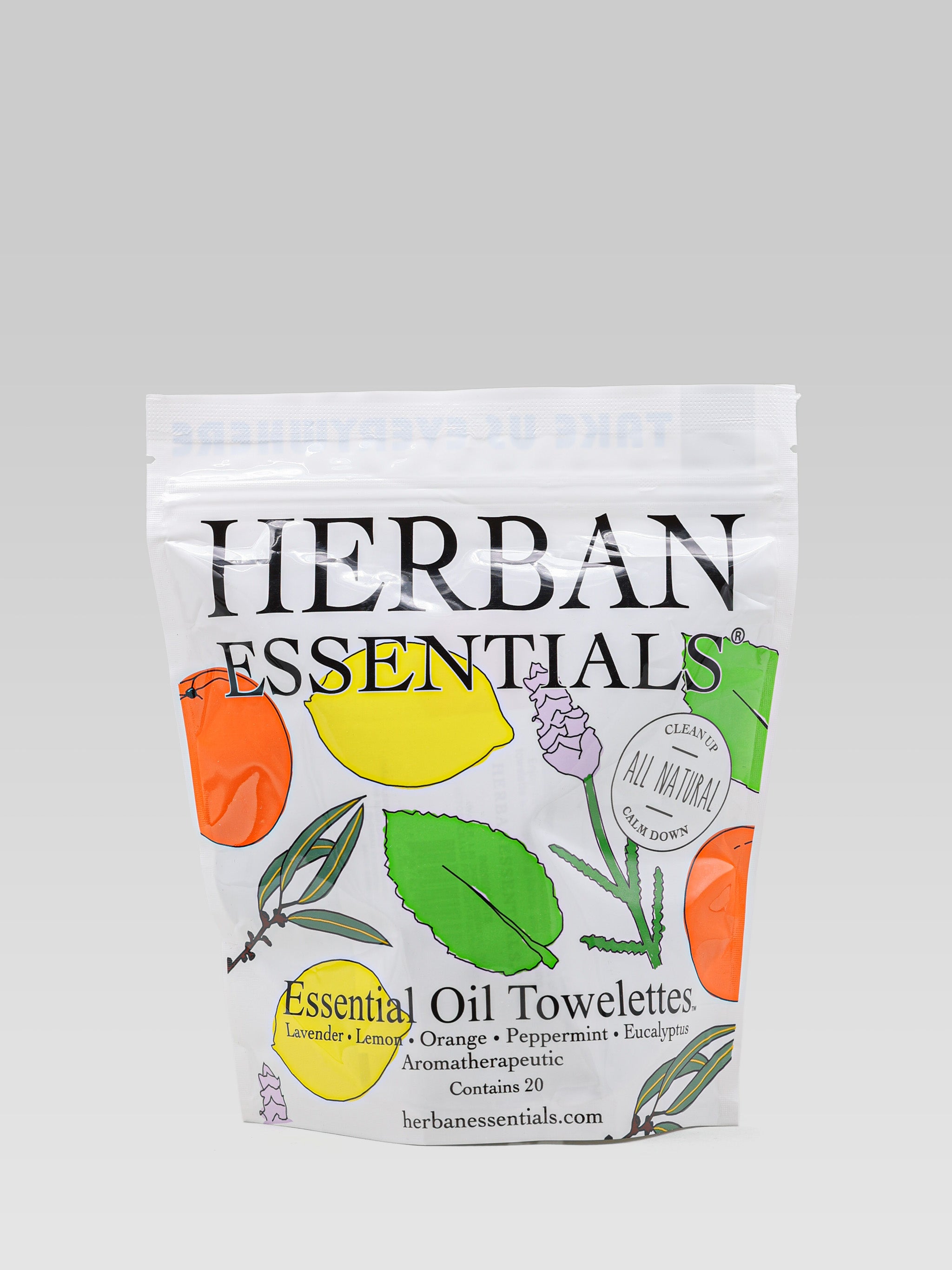 Herban Essentials Essential Oil Towelettes product shot