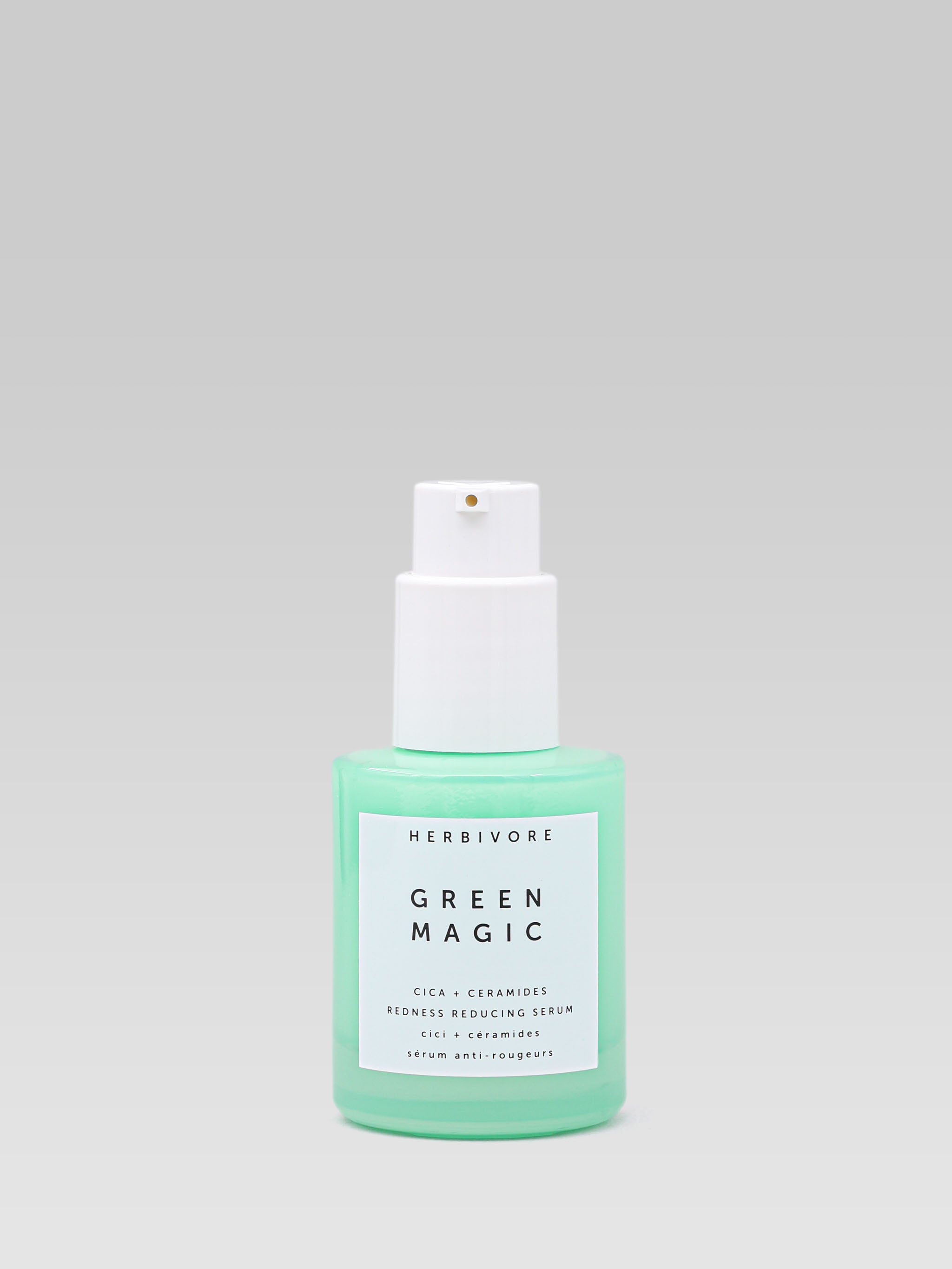 Herbivore Green Magic cica and ceramides redness reducing serum product shot