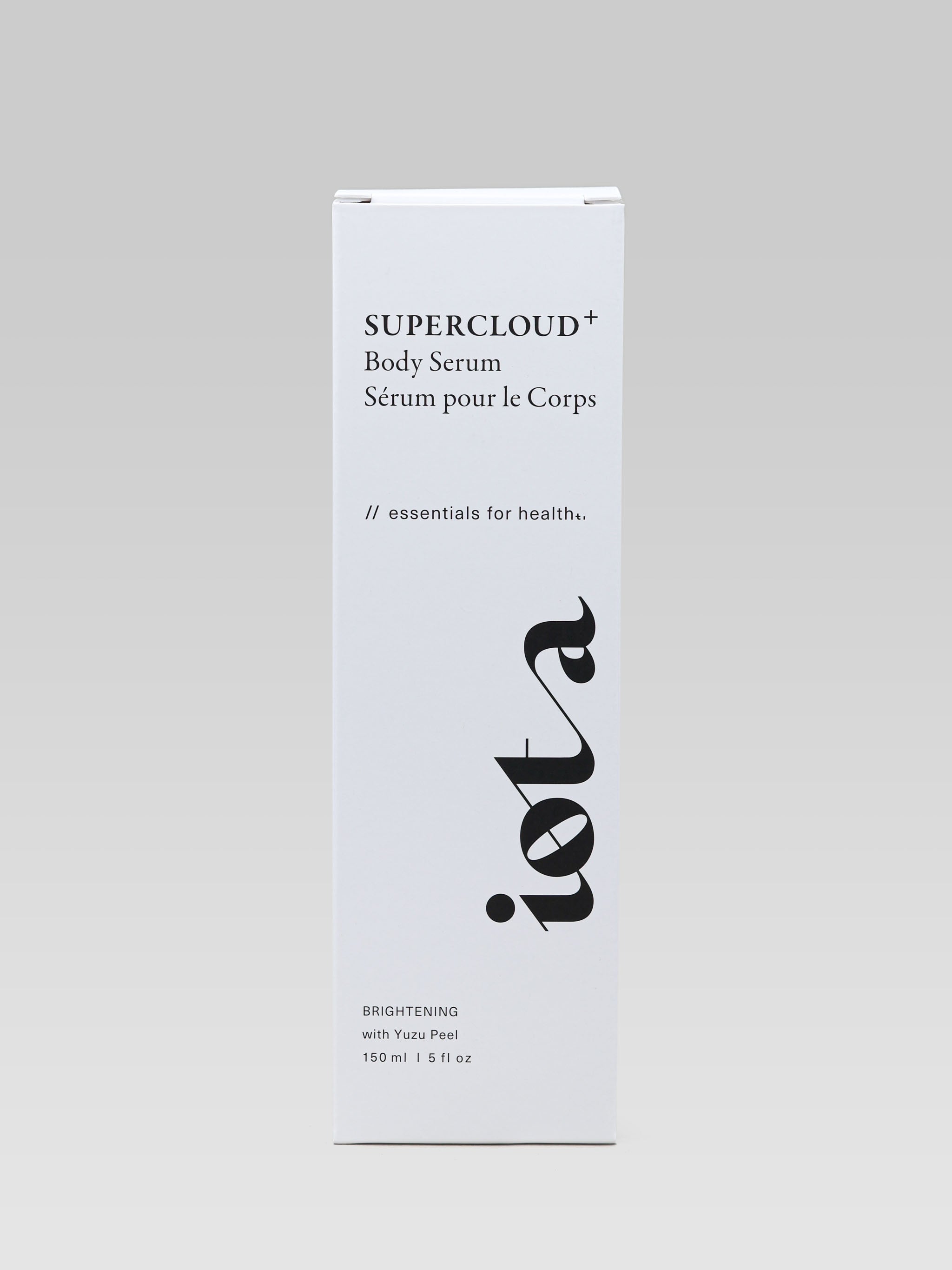 IOTA Supercloud Body Serum⁺ - Fragrance-free Brightening with Yuzu Peel packaging