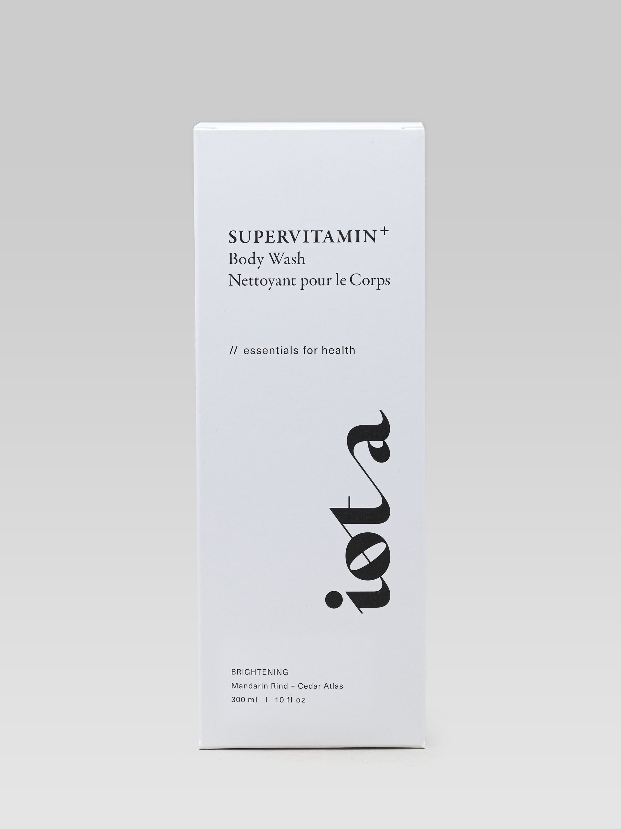 IOTA Supervitamin Body Wash⁺ Brightening Mandarin Rind + Cedar packaging