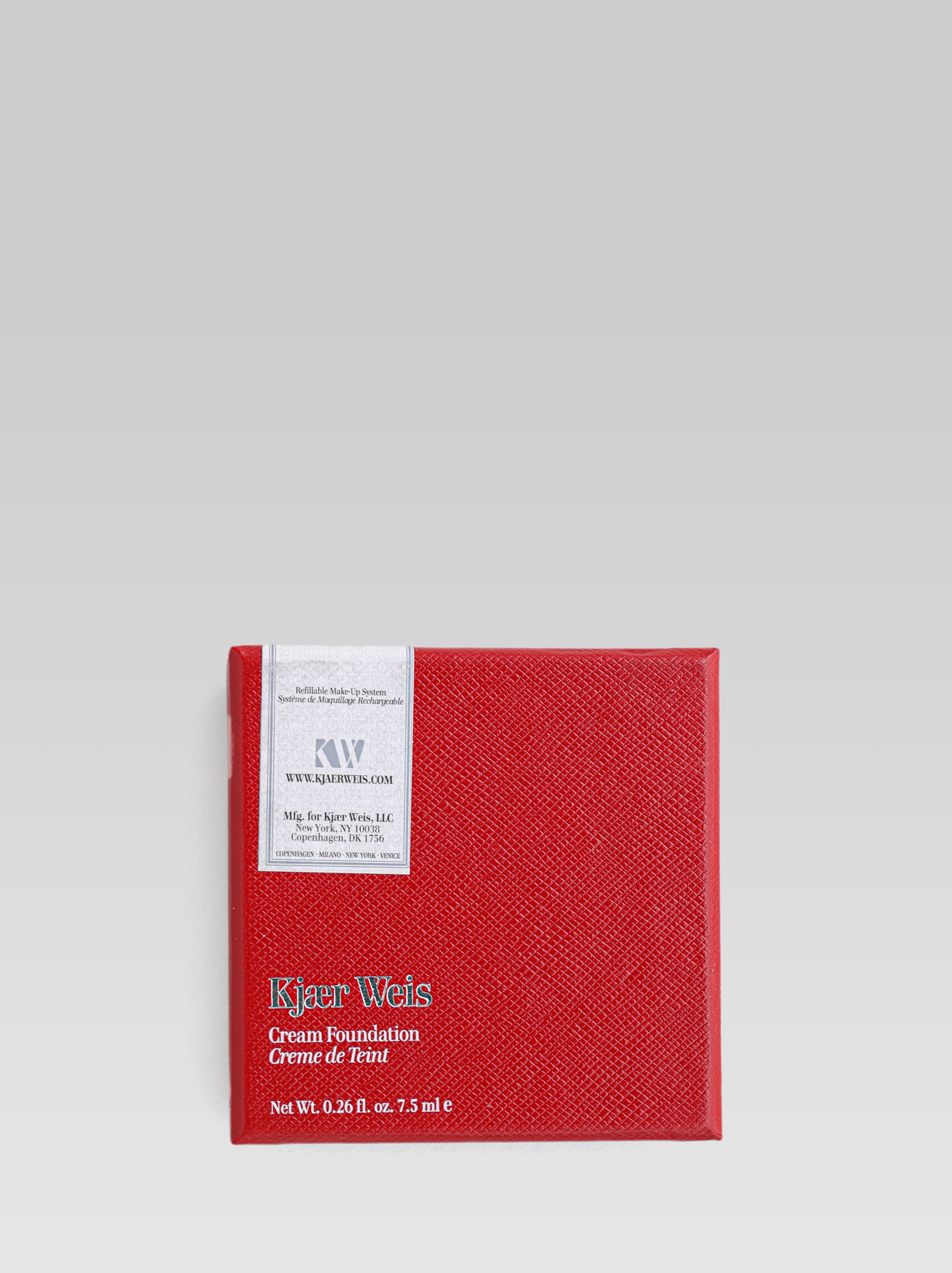 KJAER WEIS Foundation red packaging product shot