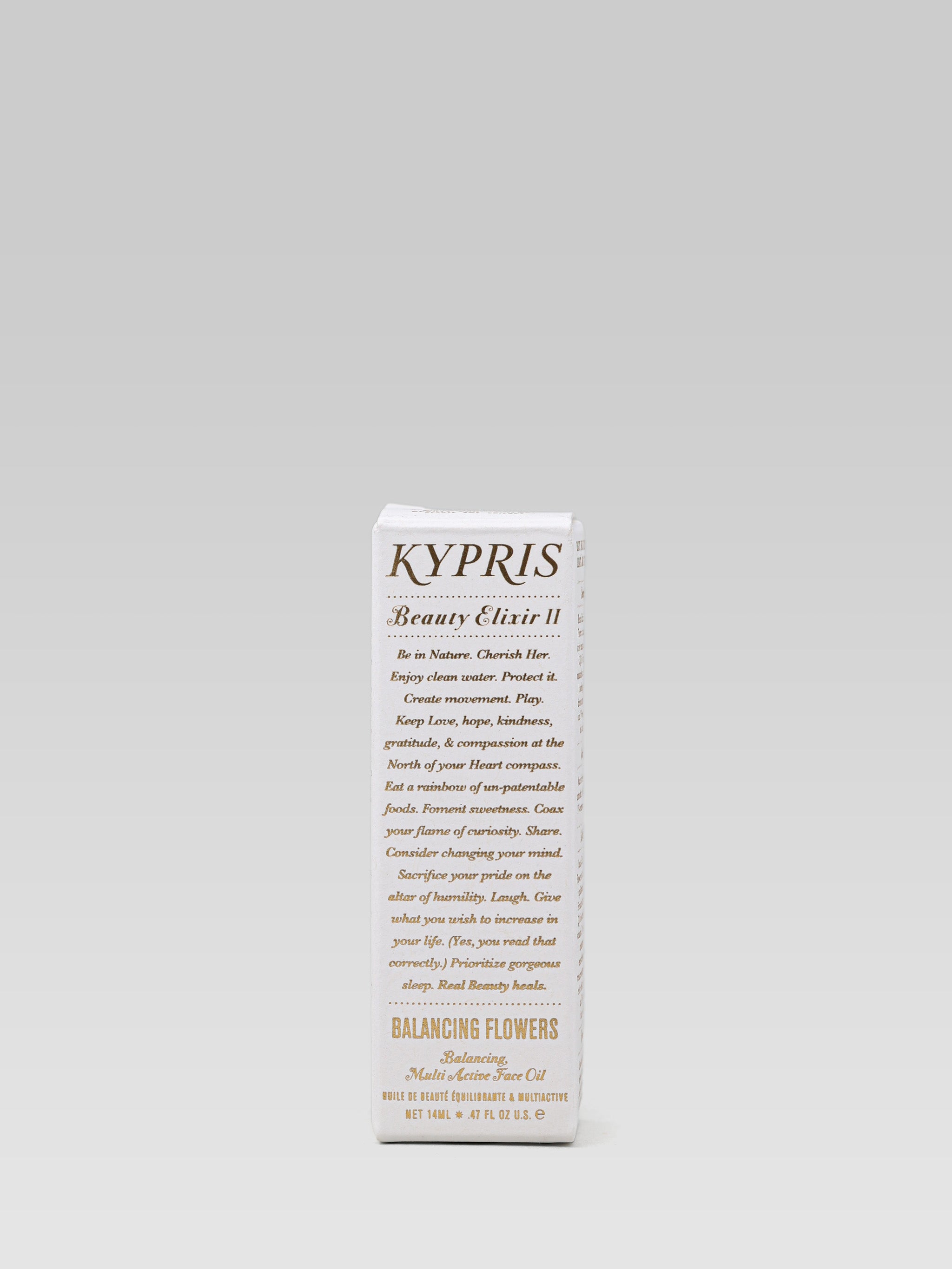 Kypris Beauty Elixir II Balacing Flowers product packaging Travel Size 