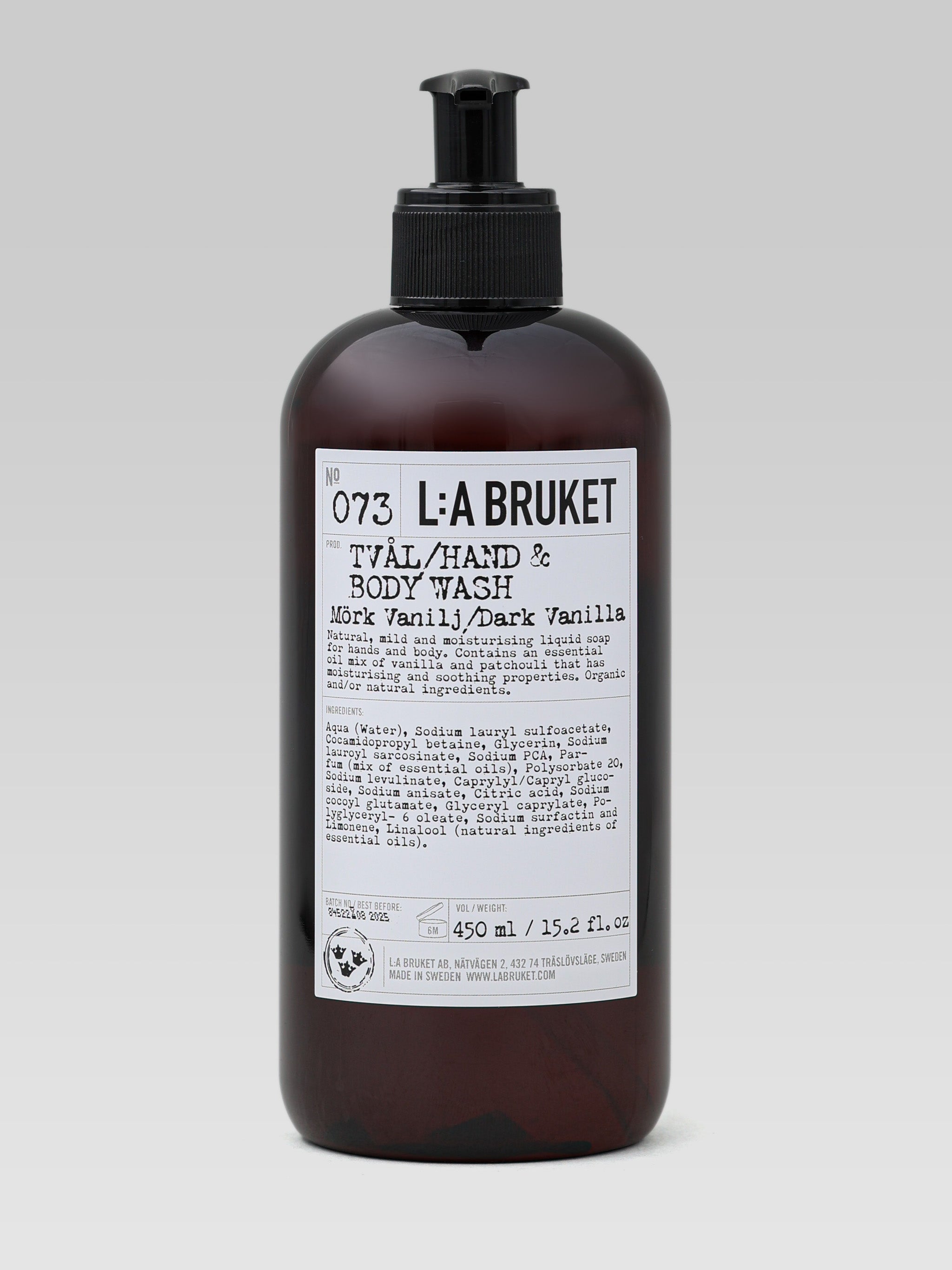 L:A Bruket No 069 Hand and Body Wash Dark Vanilla 450ml