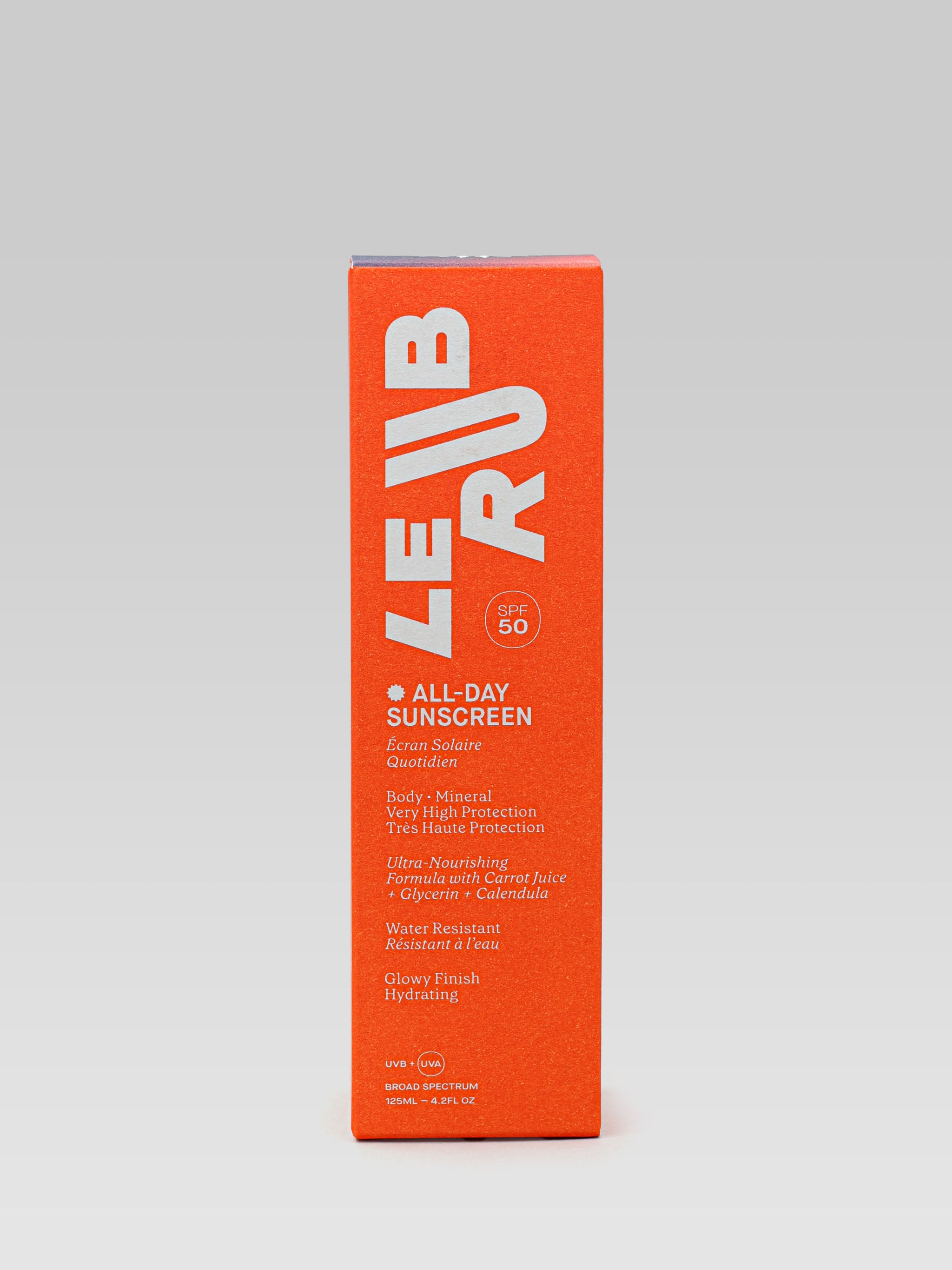 LE RUB All-Day Sunscreen Body SPF 50 Mineral Extra high Protection packaging