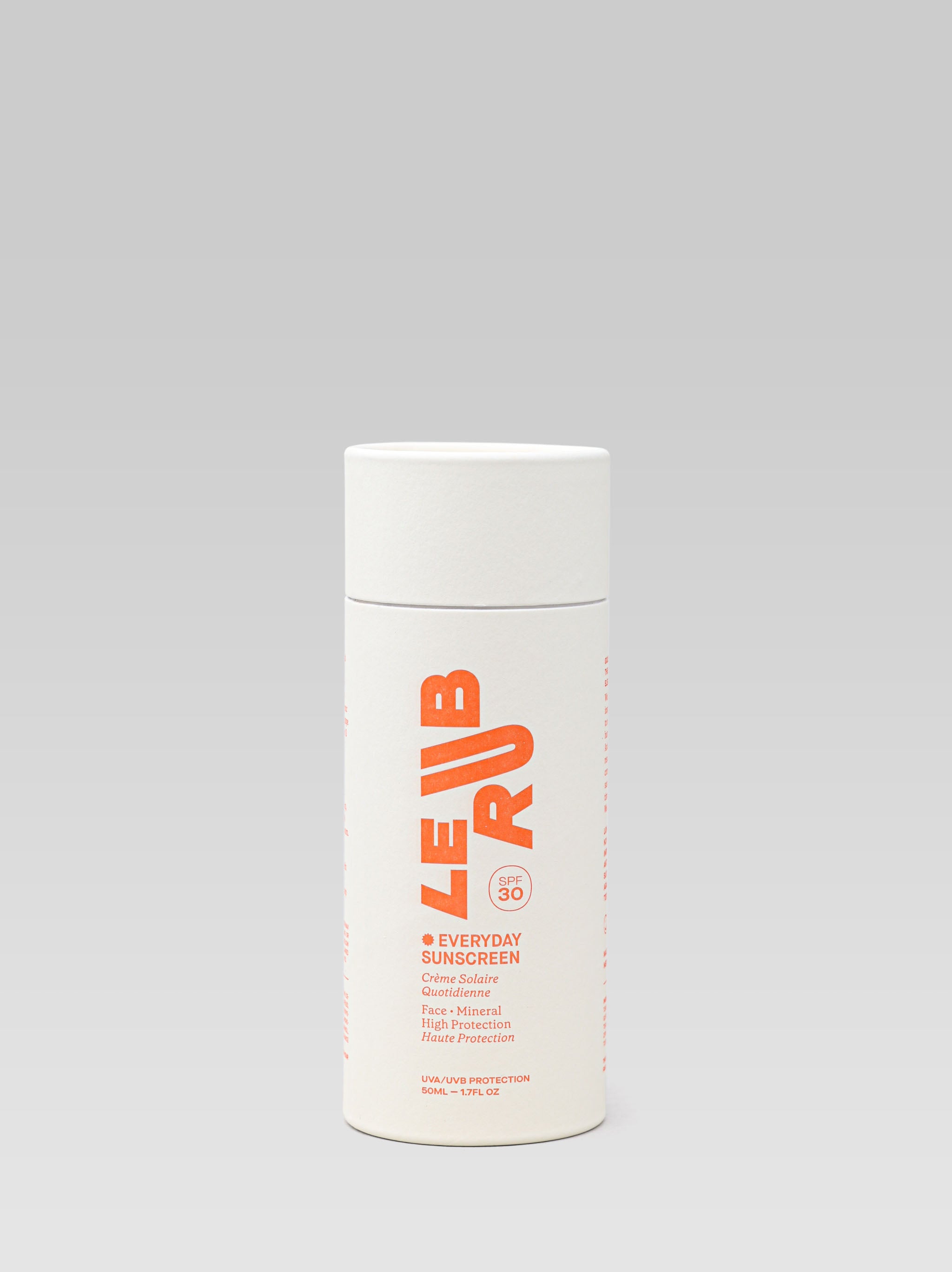 LE RUB Everyday Sunscreen packaging