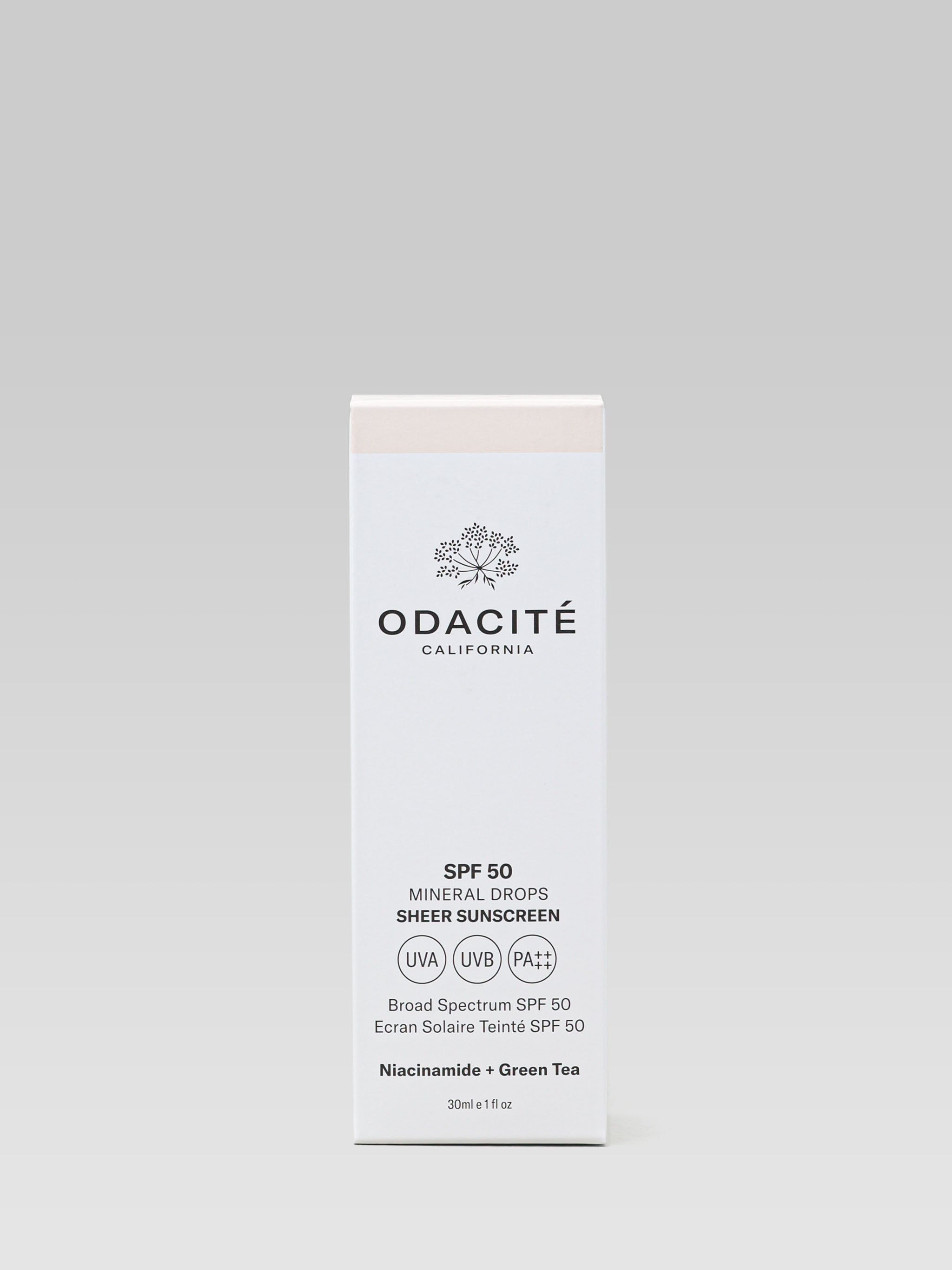 ODACITÉ Mineral Drops Sunscreen SPF 50 packaging