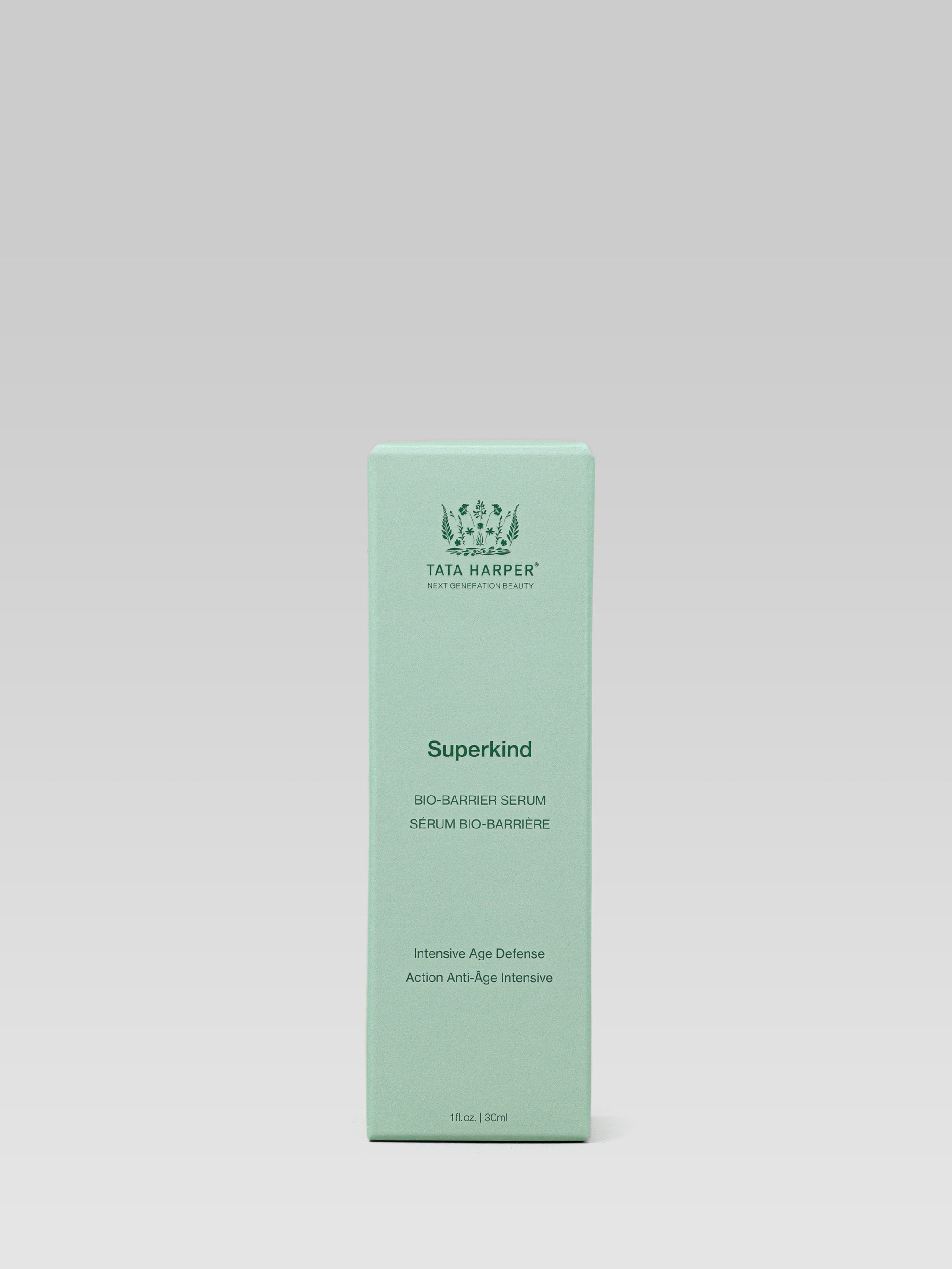 TATA HARPER Superkind Bio-Barrier Serum product packaging 