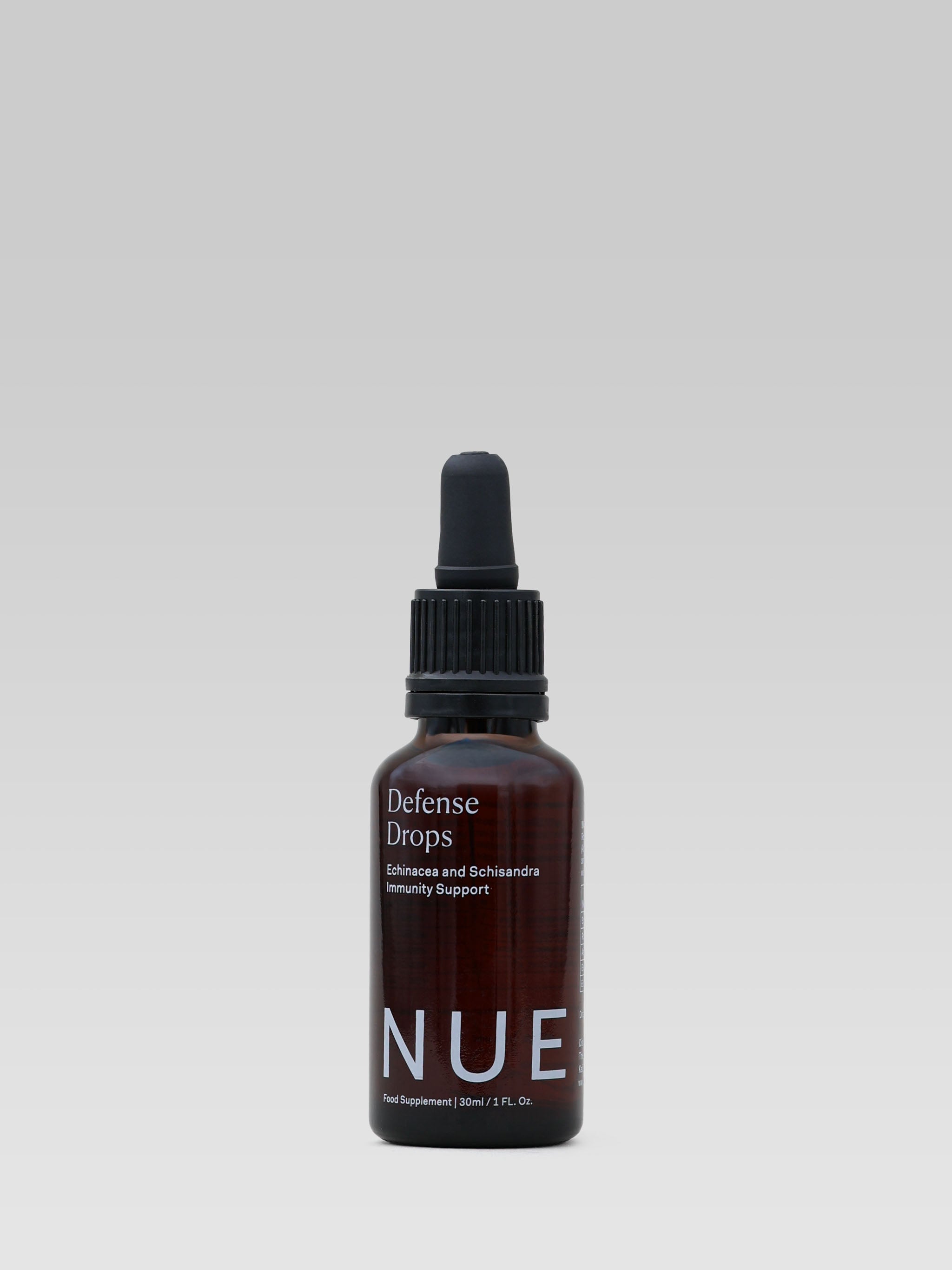 THE NUE. CO Defense Drops Echinacea and Schisandra Immunity Support Food Supplement product shot