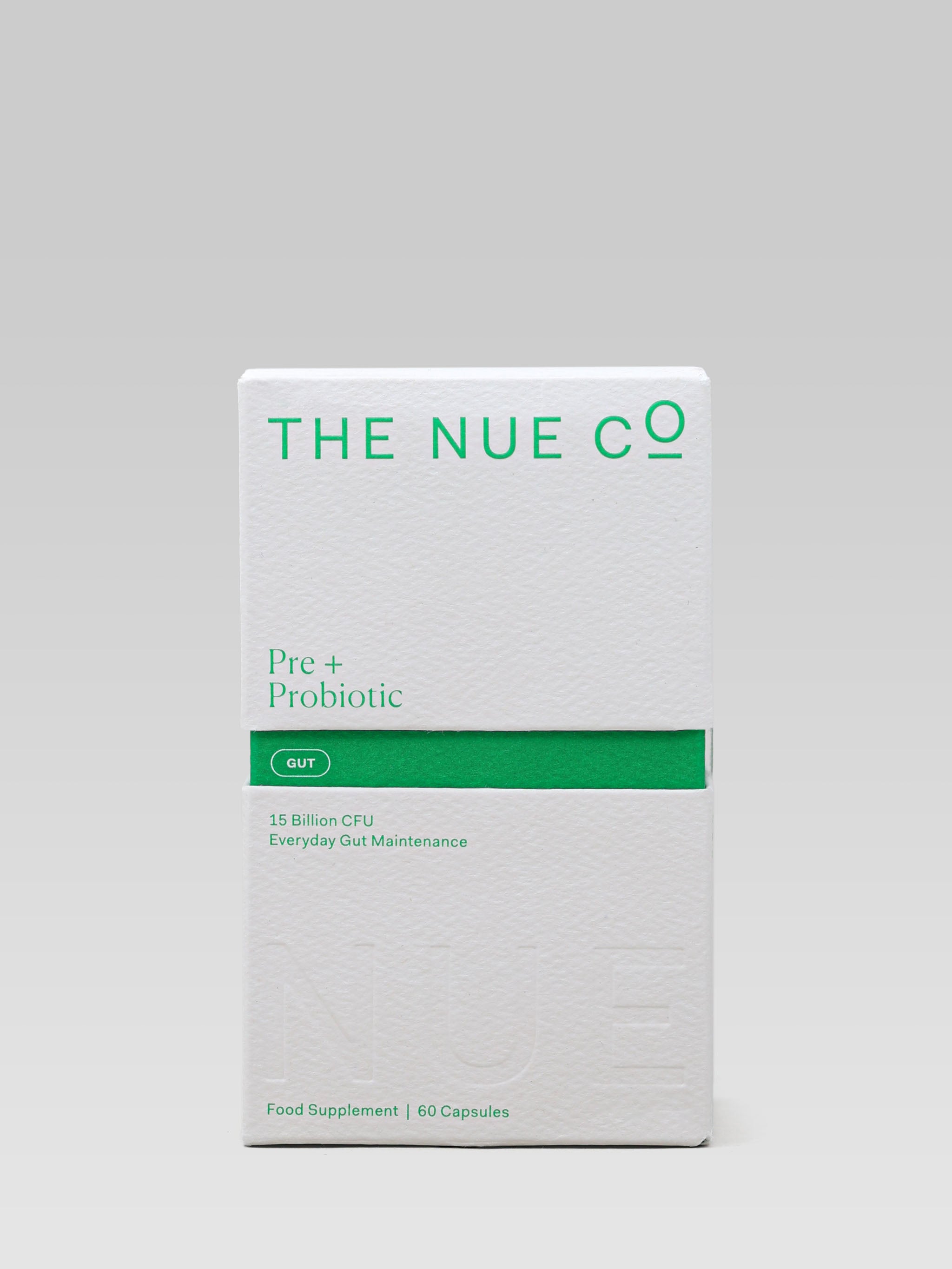 THE NUE CO. Pre + Probiotic packaging