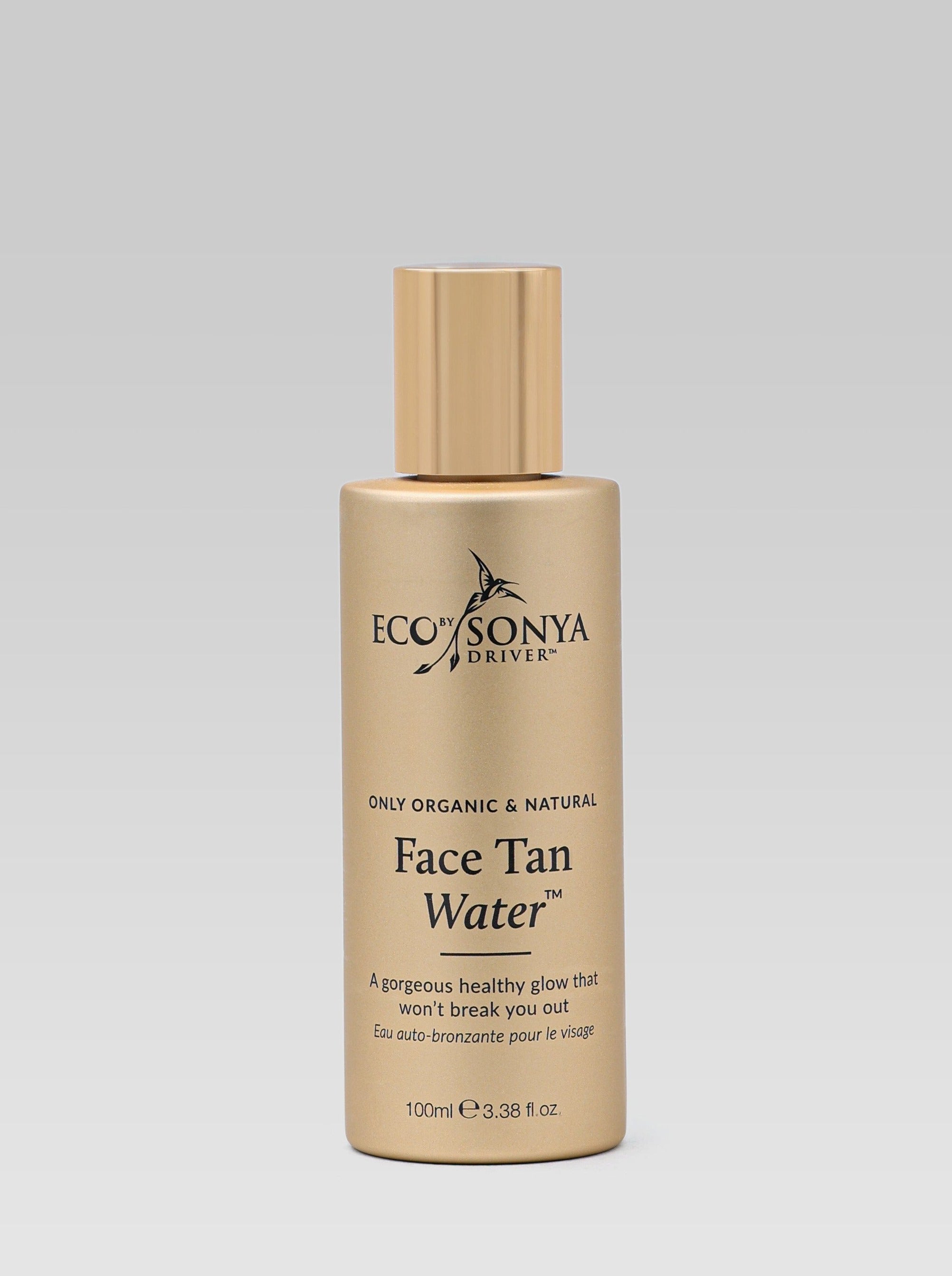 eco by sonya face tan water product shot